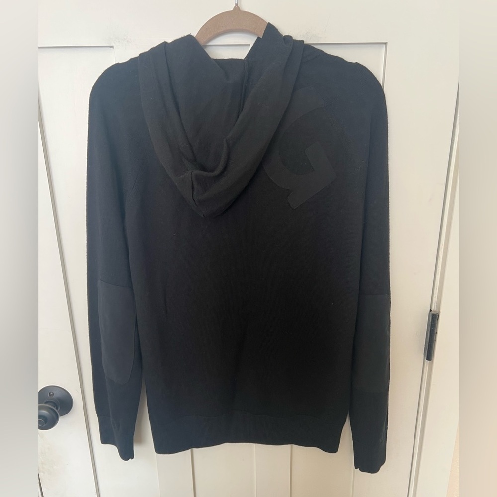 G/Fore Men’s Black 100% Wool Hoodie sweater Size Medium
